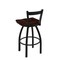 Holland Bar Stool Co 30" Low Back Swivel Bar Stool, Black Wrinkle, Dark Cherry Maple Seat 82130BWDCMpl - alternate 4